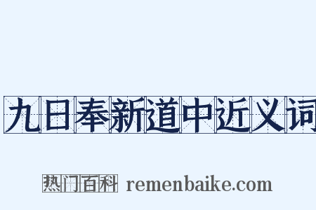 九日奉新道中近义词是什么意思的图片